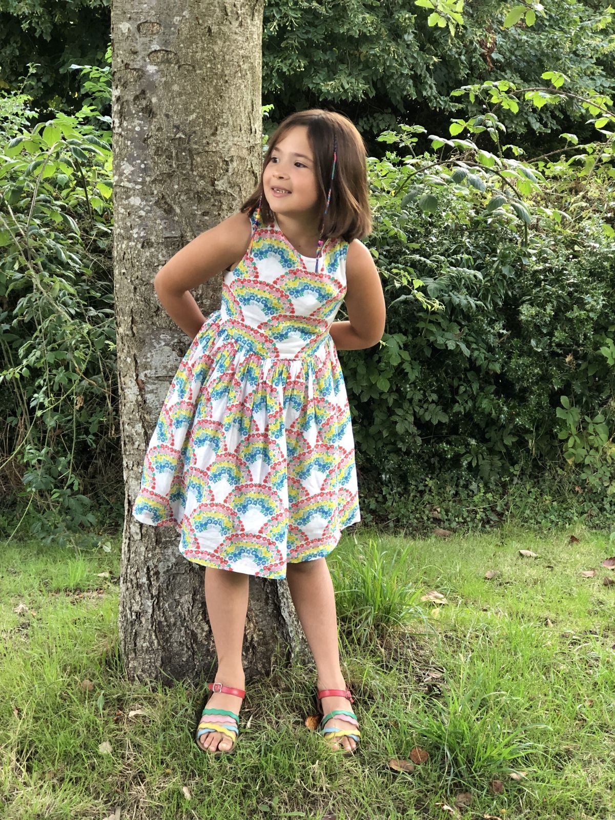 Rainbow on sale floral dress